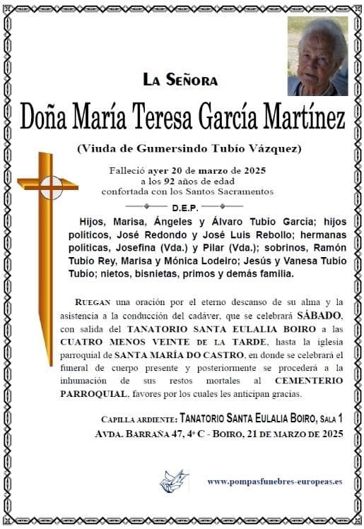 Doña María Teresa García Martínez