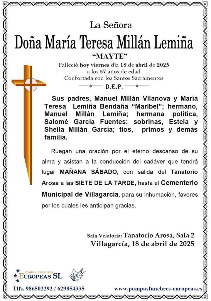 Doña María Teresa Millán Lemiña