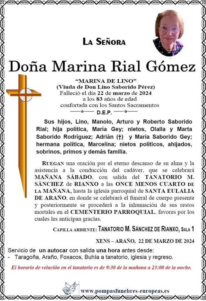Doña Marina Rial Gómez