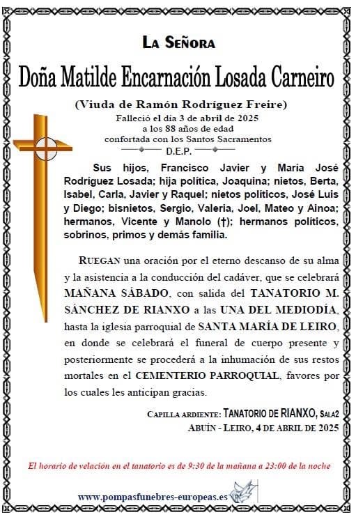 Doña Matilde Encarnación Losada Carneiro