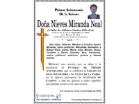 Doña Nieves Miranda Noal (26/09/2026)