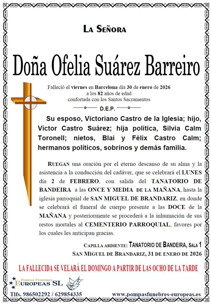 Doña Ofelia Suárez Barreiro