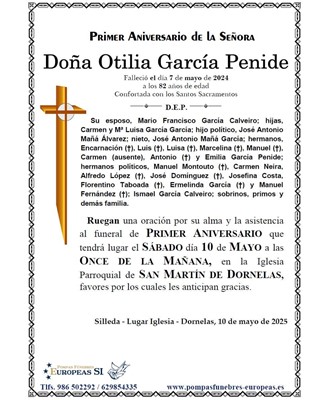 Doña Otilia García Penide (10/05/2025)