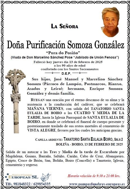 Doña Purificación Somoza González