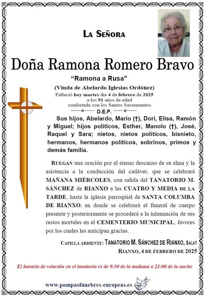 Doña Ramona Romero Bravo