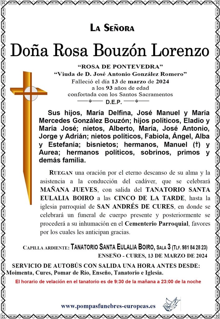 Doña Rosa Bouzón Lorenzo
