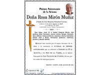 Doña Rosa Mirón Muñiz (29/08/2026)