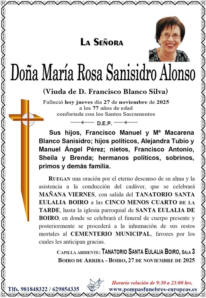 Doña Rosa Sanisidro Alonso