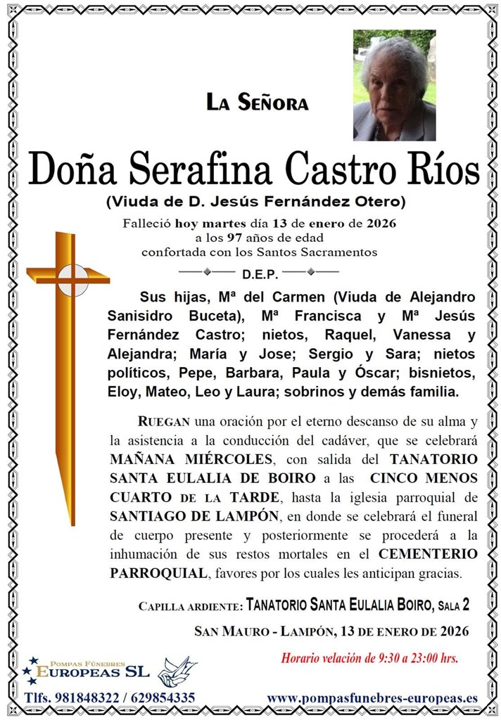 Doña Serafina Castro Ríos