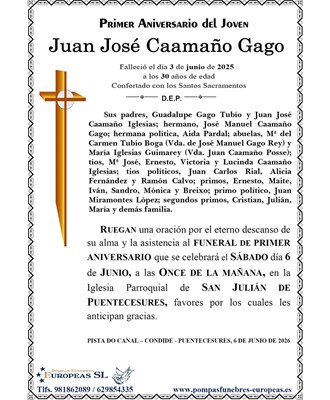 Juan José Caamaño Gago (06/06/2026)
