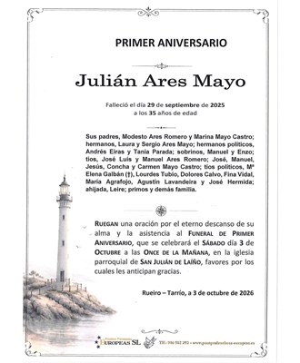 Julián Ares Mayo (03/10/2026)