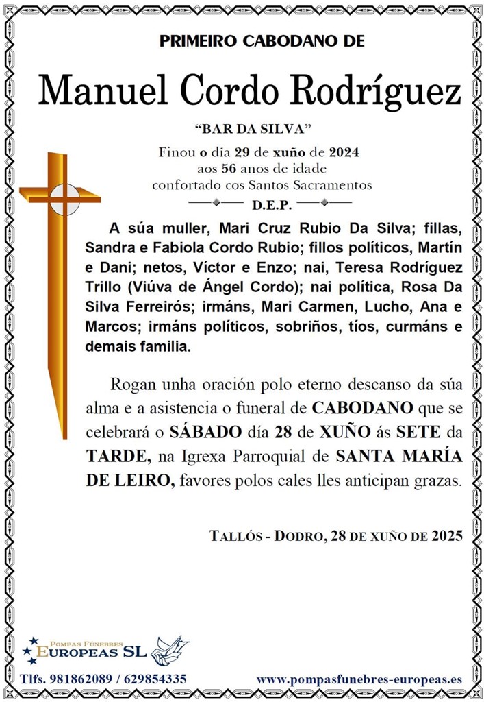 Manuel Cordo Rodríguez (28/06/2025)