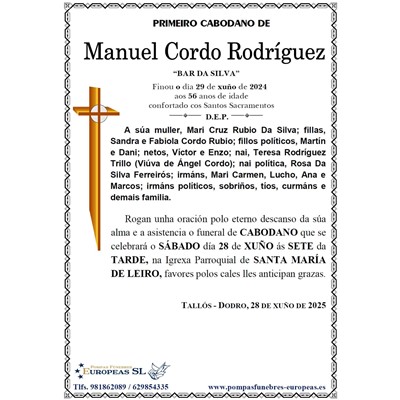 Manuel Cordo Rodríguez (28/06/2025)