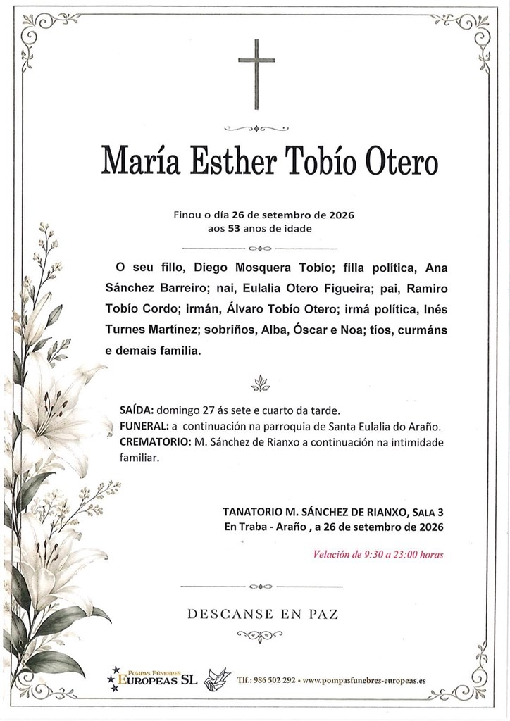 Foto secundaria María Esther Tobío Otero