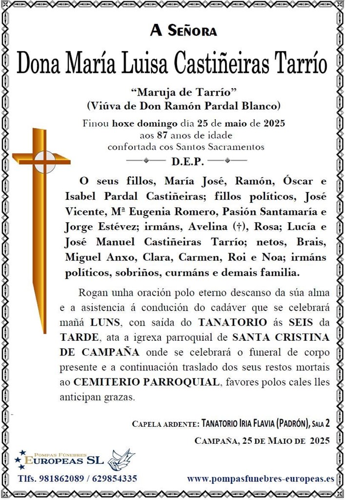 Foto principal María Luisa Castiñeiras Tarrío