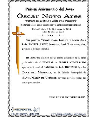Óscar Novo Ares (06/12/2025)