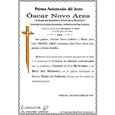 Óscar Novo Ares (06/12/2025)