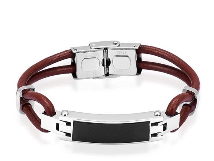 PULSERA CHAPA NEGRA